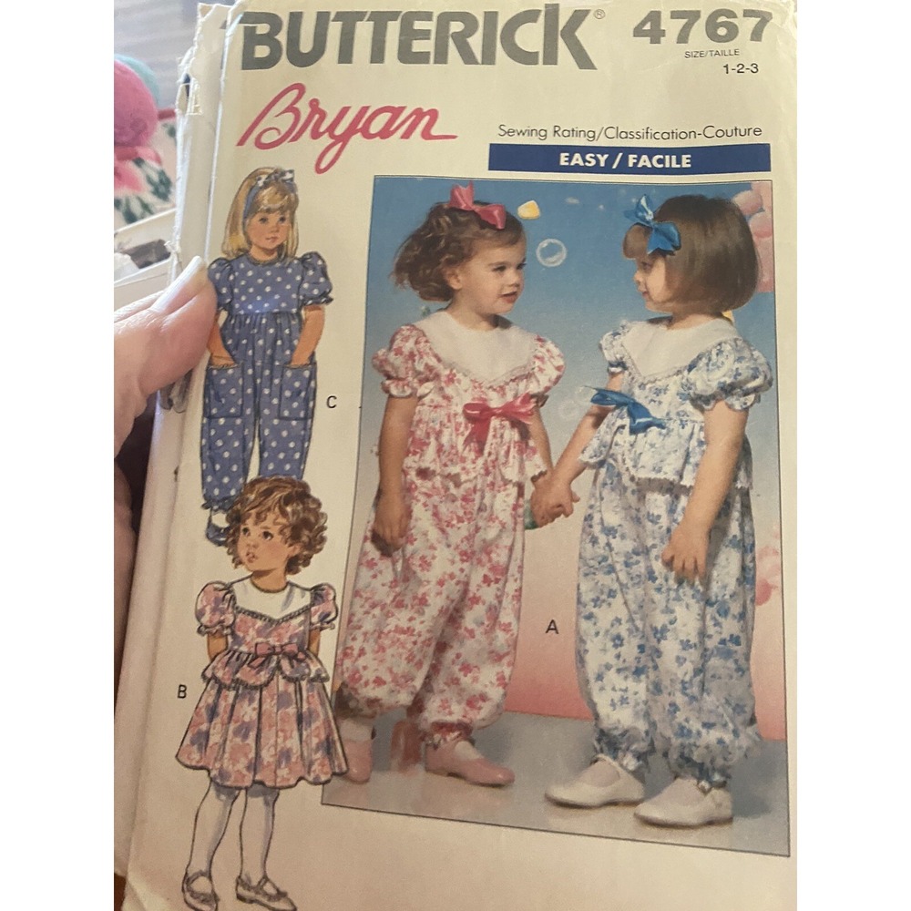 Vintage Butterick Dress/Romper Pattern 4767 Size 1-3 Cut & Complete
